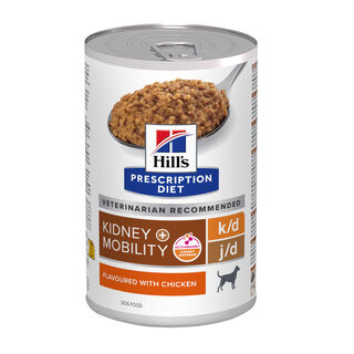 Hill’s Prescription Diet Kidney k/d + Mobility j/d Frango lata para cães